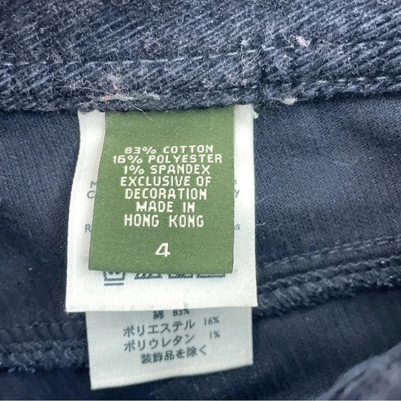 Eddie Bauer corduroy pants 4 dark navy blue 2162 - Picture 7 of 10